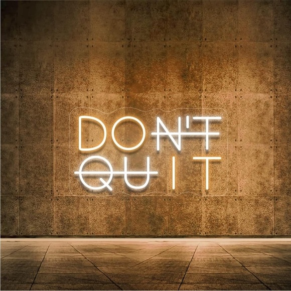 DON'T QUIT/DO IT Green Cute Neon Sign Light Gym/Work Space/Man Cave/Dorm Decor - Picture 8 of 10